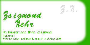 zsigmond nehr business card